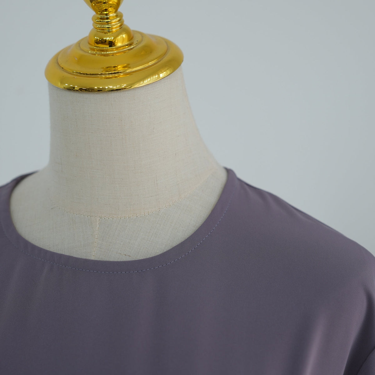 Belted Inner Maxi Dress | Minimalist Mid-Sleeve Layering Dress(MS568) - Mariam's Collection