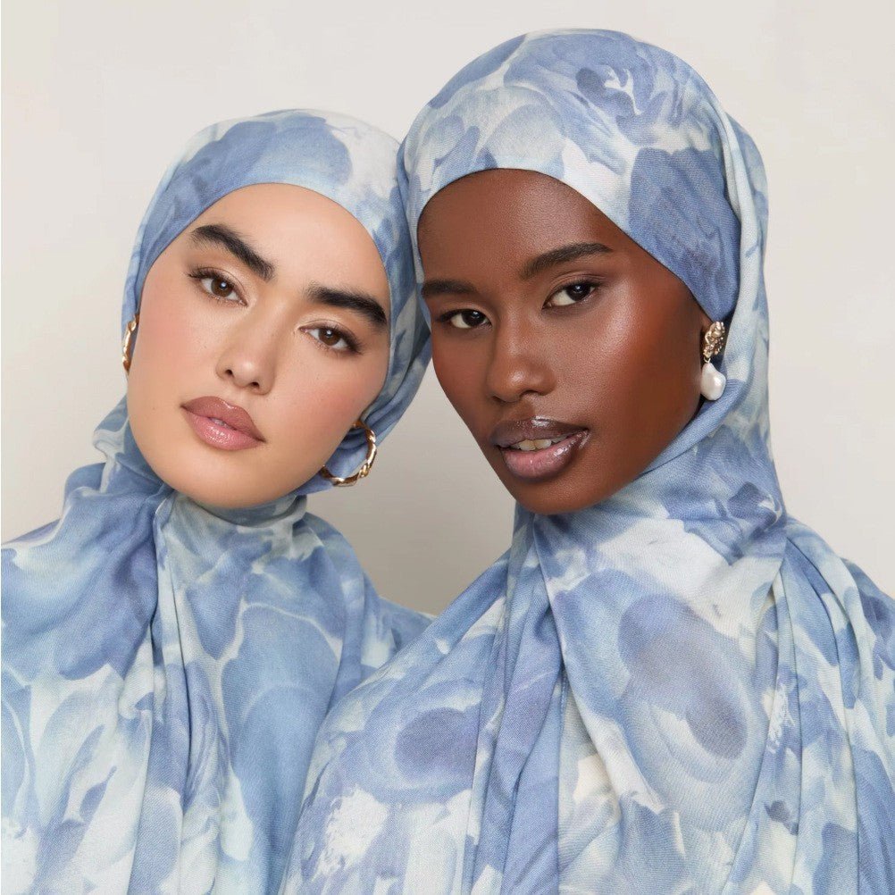 Blossom Watercolor Hijab Versatile Soft Headscarf (MH163) - Mariam's Collection