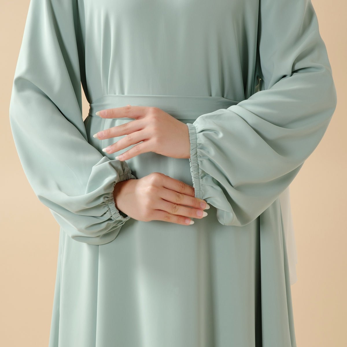 Candy color abaya in lilac — lightweight breathable summer modest dress