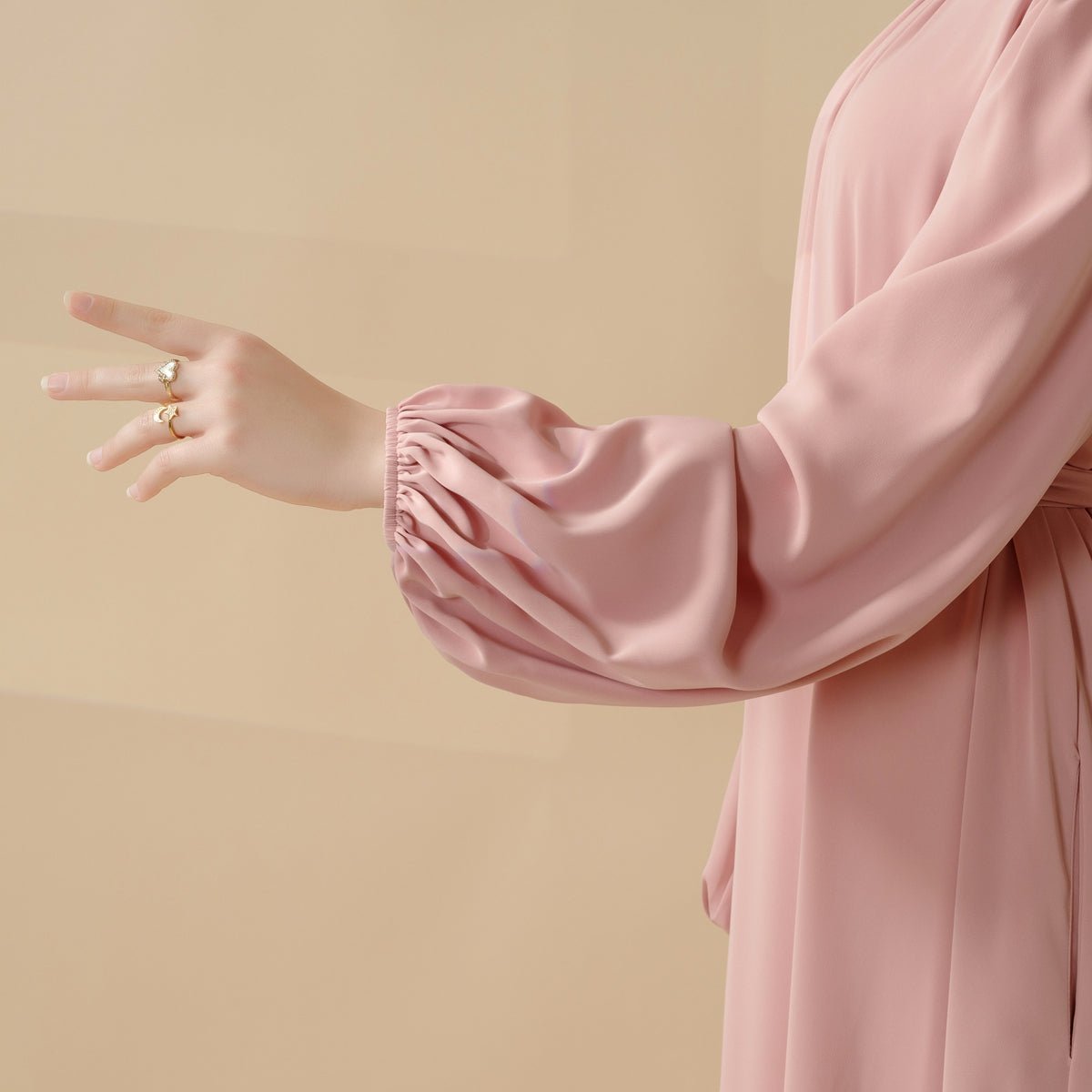 Candy Color Pleated Nida Abaya – Essential Basic Closed Abaya