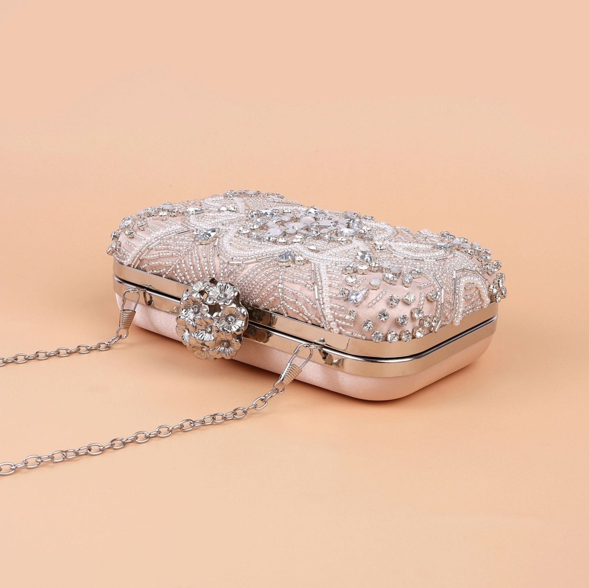 Diamond Embellished Beaded Evening Clutch Bag (MAC302) - Mariam's Collection