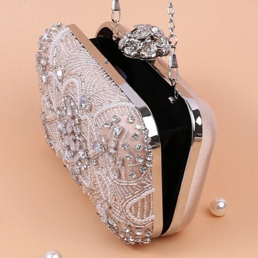 Diamond Embellished Beaded Evening Clutch Bag (MAC302) - Mariam's Collection