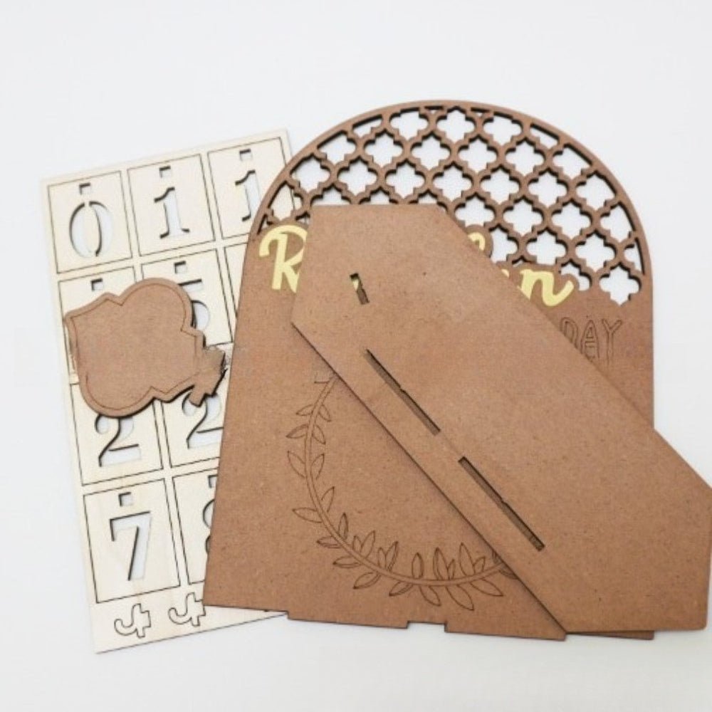 DIY Wooden Star & Moon Countdown Calendar (MAC337) - Mariam's Collection