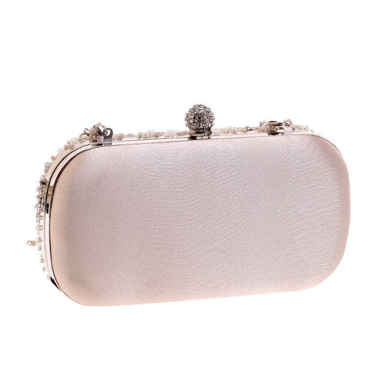 Elegant Pearl - Embellished Clutch Evening Bag for Weddings & Parties (MAC278) - Mariam's Collection