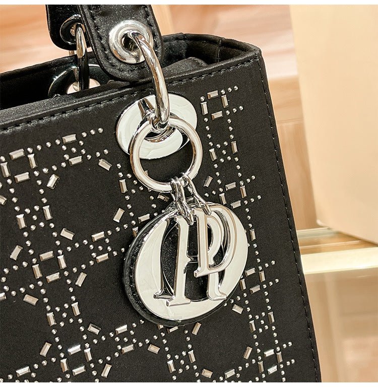 Hot diamond heavy industry high - end satin Princess Diana bag(MAC220) - Mariam's Collection