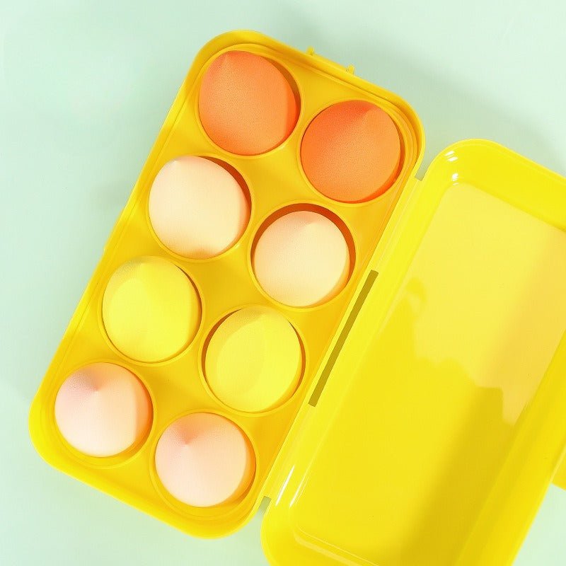 Makeup Sponge Set with Storage Case – 4/8 - Piece Blender Kit for Foundation & Concealer (MMU039) - Mariam's Collection