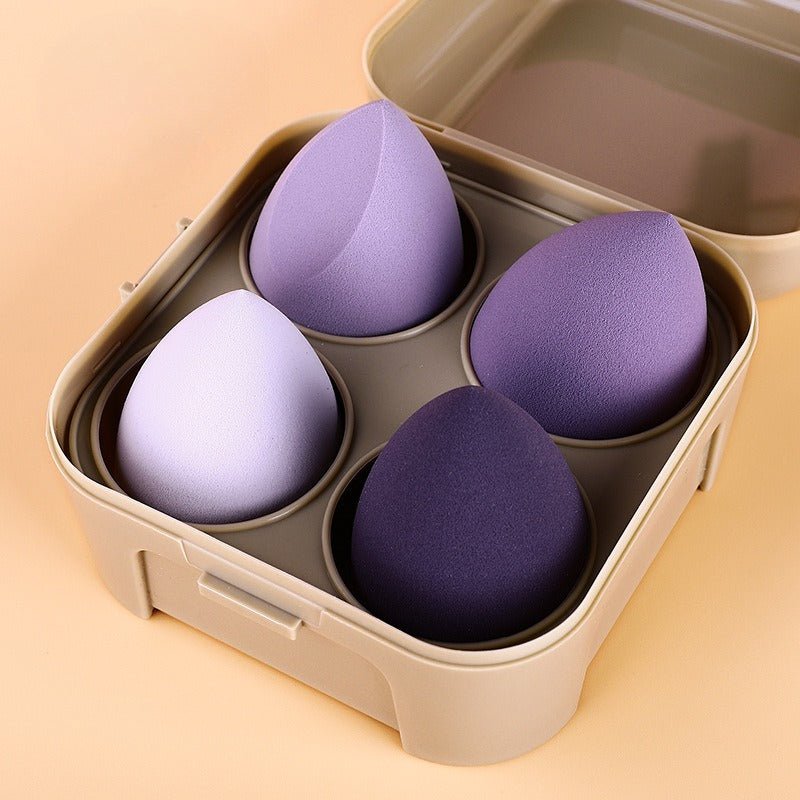 Makeup Sponge Set with Storage Case – 4/8 - Piece Blender Kit for Foundation & Concealer (MMU039) - Mariam's Collection