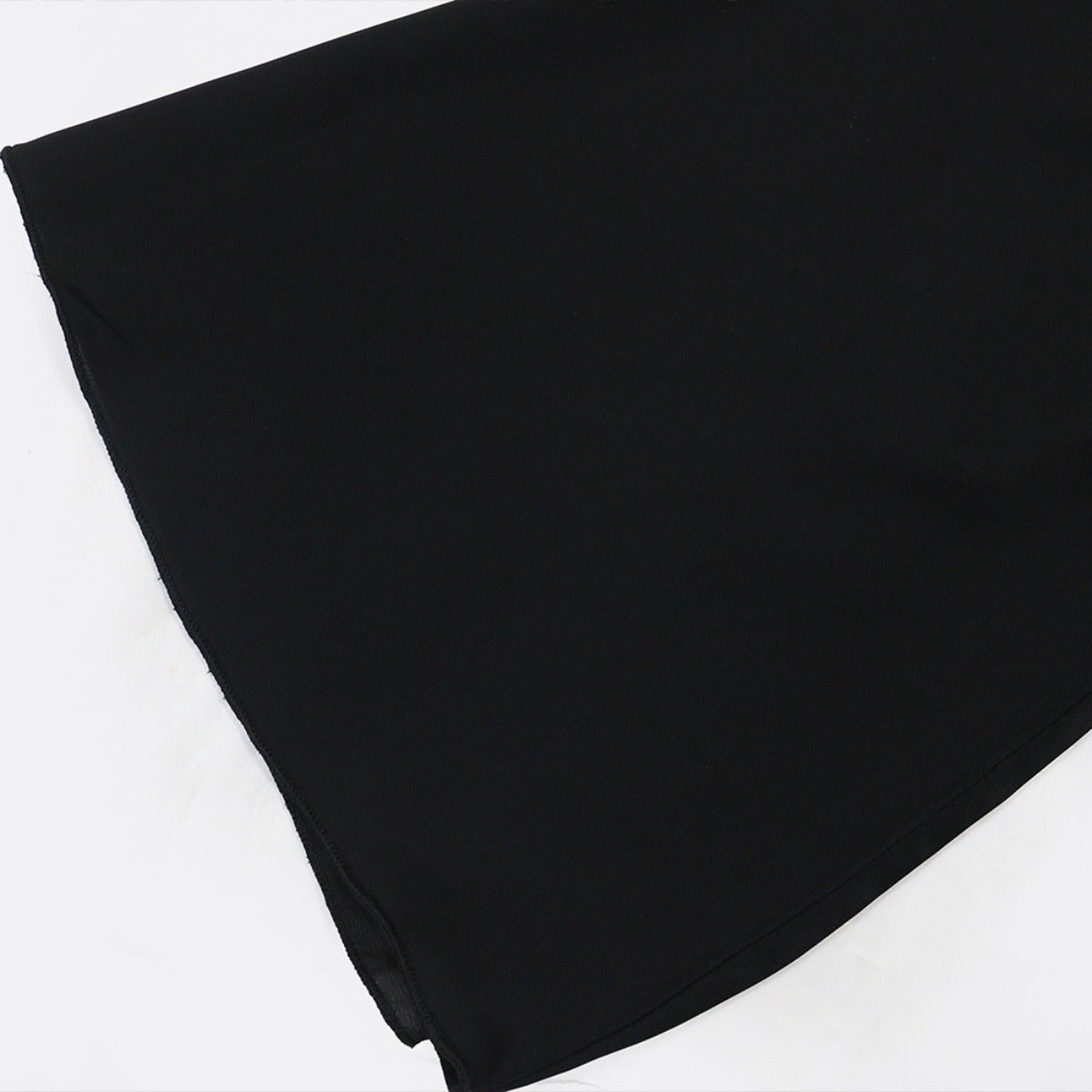 Modest Muslim Loose Fit Black Diamond Embellished V - Neck Abaya Dress(MOA208) - Mariam's Collection