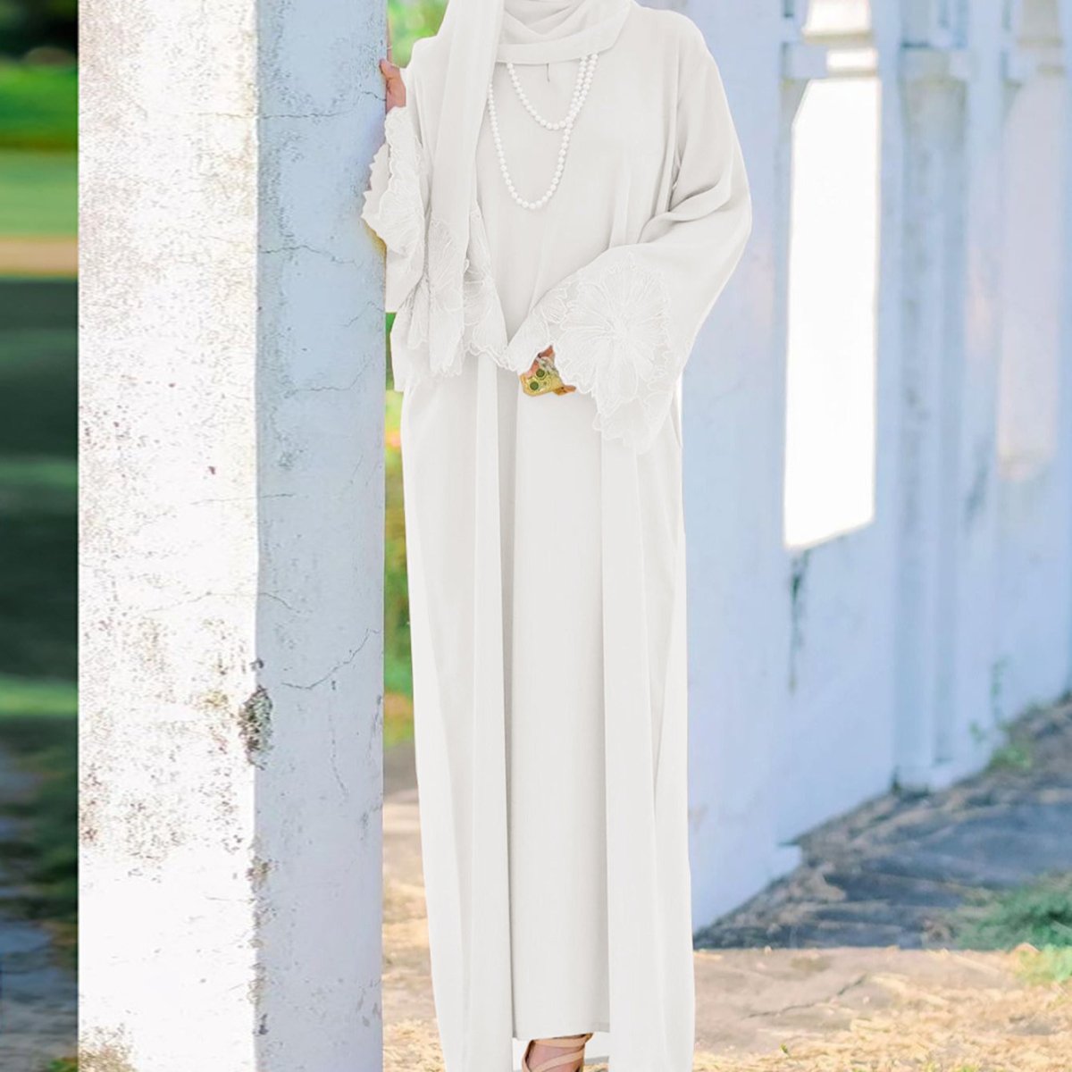 Prayer Abaya with Matching Hijab(MA396) - Mariam's Collection