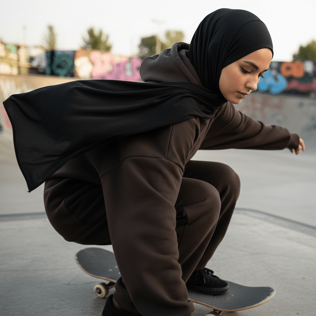 Premium Cooling Non - Slip Hijab | Breathable Sports Hijab (MH196) - Mariam's Collection