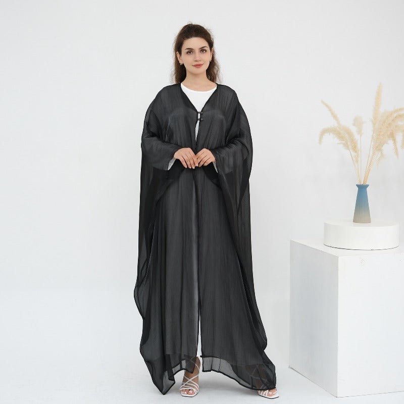 Soft Crinkle Island Cotton Batwing Cardigan 3 - Piece Set(MOA228) - Mariam's Collection