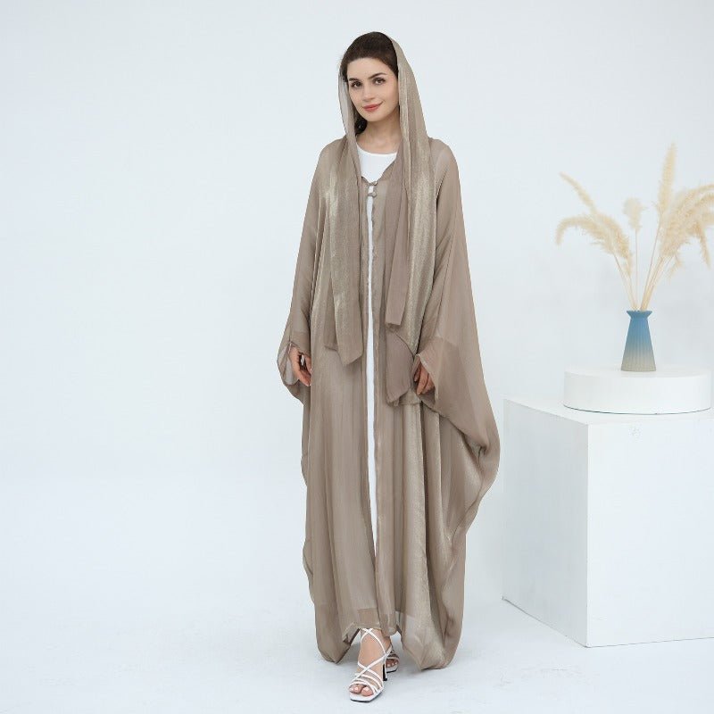 Soft Crinkle Island Cotton Batwing Cardigan 3 - Piece Set(MOA228) - Mariam's Collection