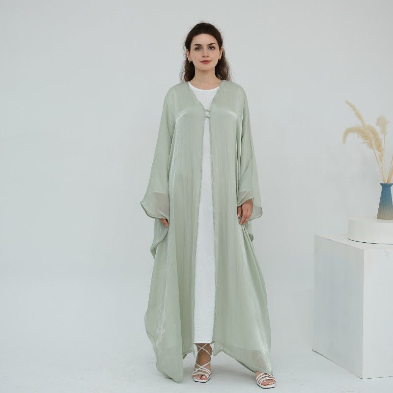 Soft Crinkle Island Cotton Batwing Cardigan 3 - Piece Set(MOA228) - Mariam's Collection