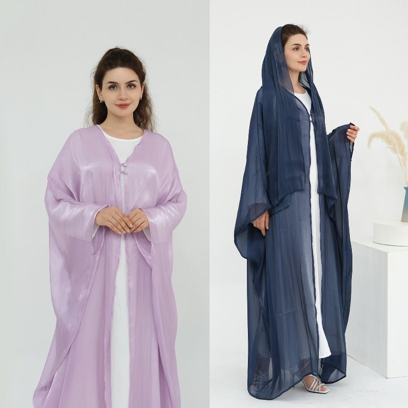 Soft Crinkle Island Cotton Batwing Cardigan 3 - Piece Set(MOA228) - Mariam's Collection