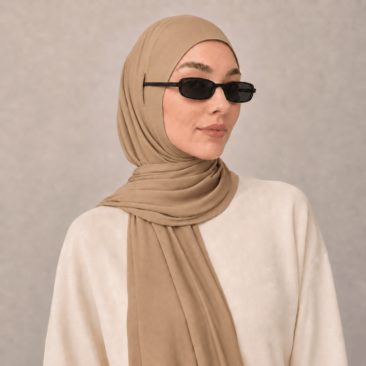 Cotton Modal Long Tail Hijab – Non-Slip Instant Hijab