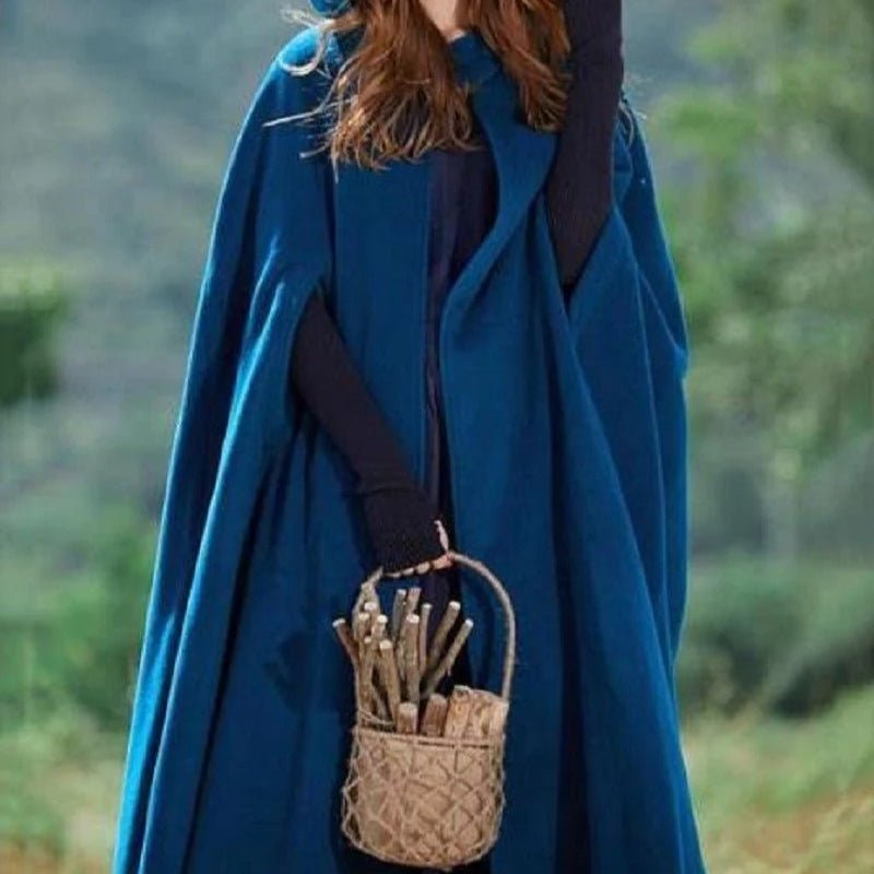 Hooded Shawl Extended Cape Coat | Versatile 5 - Color Hooded Shawl Poncho (MOA088) - Mariam's Collection