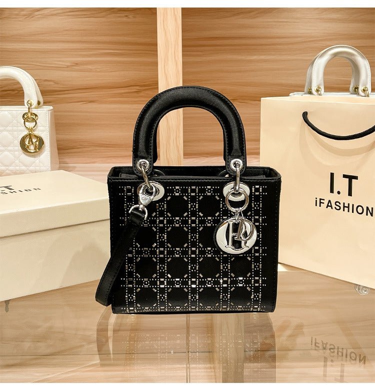 Hot diamond heavy industry high - end satin Princess Diana bag（MAC220） - Mariam's Collection