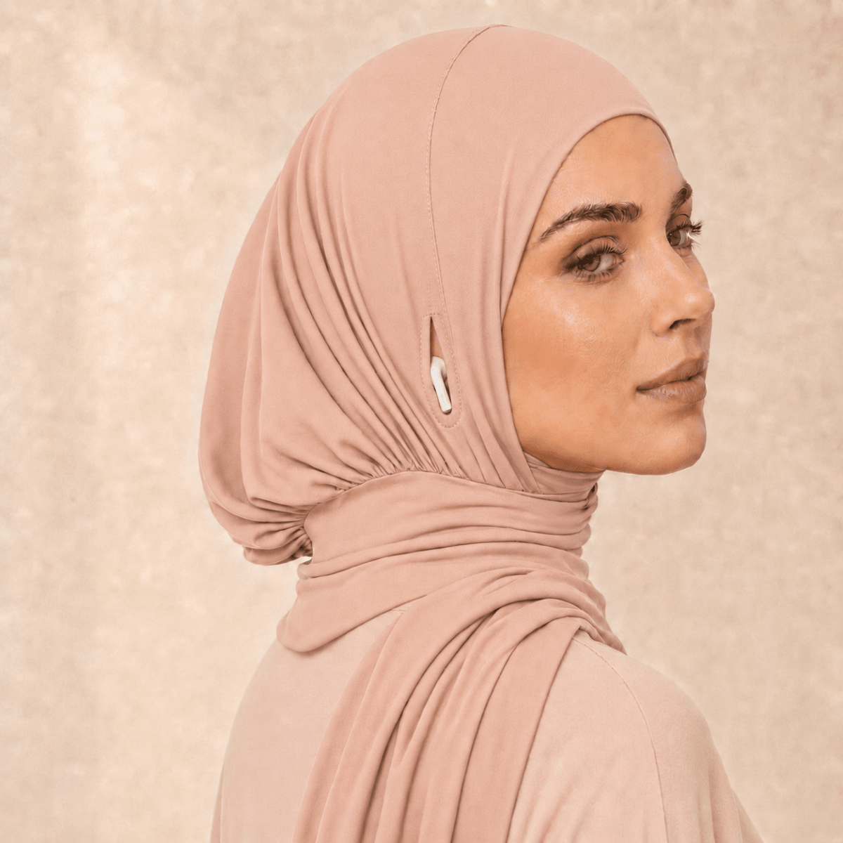 Cotton Modal Instant Hijab – Earphone-Friendly Hijab Liner