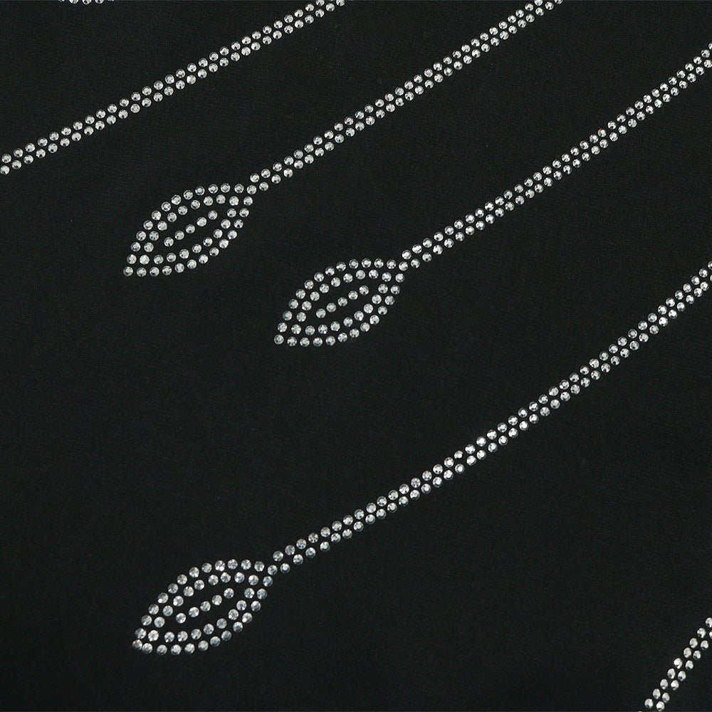 Rhinestone Embellished Butterfly Sleeve Abaya | Art Deco Kaftan Gown(MA374) - Mariam's Collection